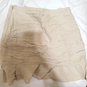 Light brown ruched skirt Abercrombie and Fitch